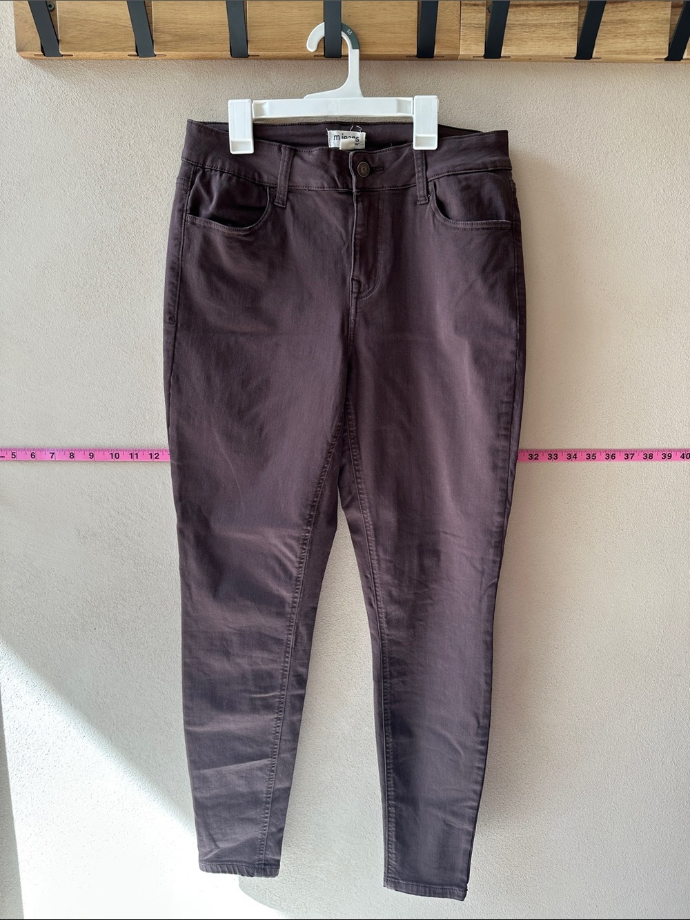 Maurices Dark Plum Skinny High-Rise Jeans